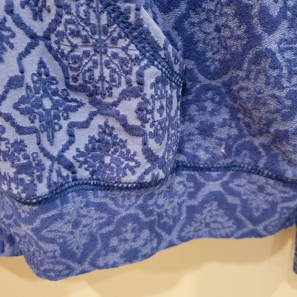 Ruby Road Casual Blue Print Zip Up Jacket With Pockets Med - Picture 6 of 7